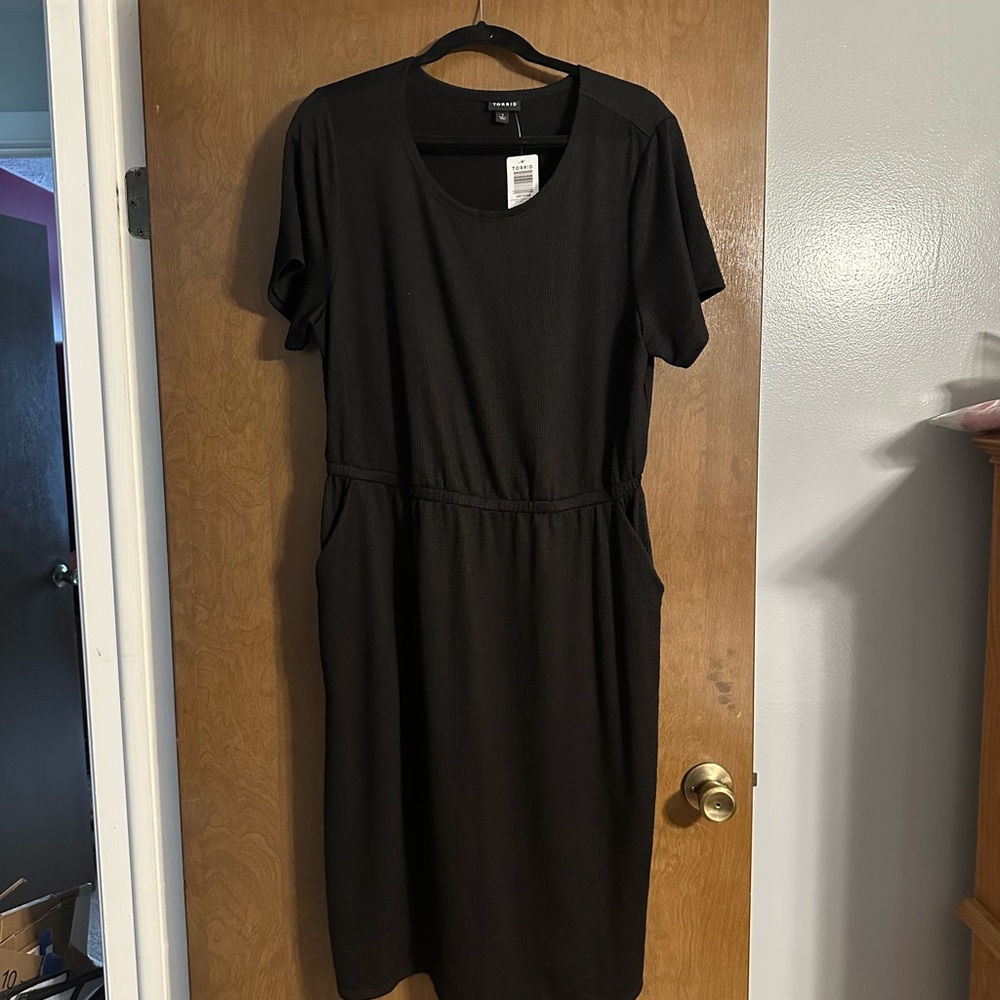 Torrid Knee-Length Rib Slit T-Shirt Dress